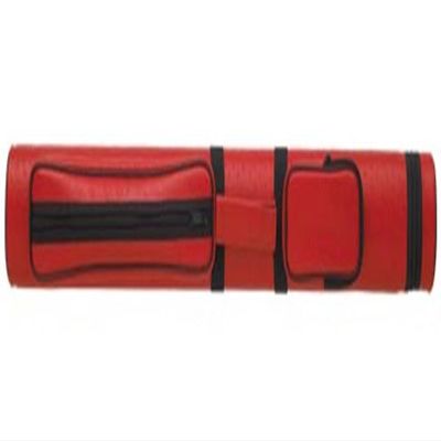 Action AC22 Tube Style Hard Vinyl Cue Case, 2x2 Pool Stick Billiards Traveling Cue Case for 2 Butts and 2 Shafts, Red