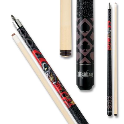 Action Mayhem Cues Adventure Series Billiards Pool Cue Stick, Joker - 18oz