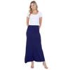 Azules Maxi Skirt for Women, Soft Stretchy Rayon Fold Over High Waist Flowy Trendy Dressy Boho Long Skirts for Women, Perfect for Any Day and Occasions (Petite & Plus Size) - Navy, Medium view 2