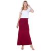 Azules Womens Maxi Skirt  Soft Stretchy Rayon Fold Over High Waist Long Flowy Boho Skirt for Casual or Dressy Wear Burgundy view 2
