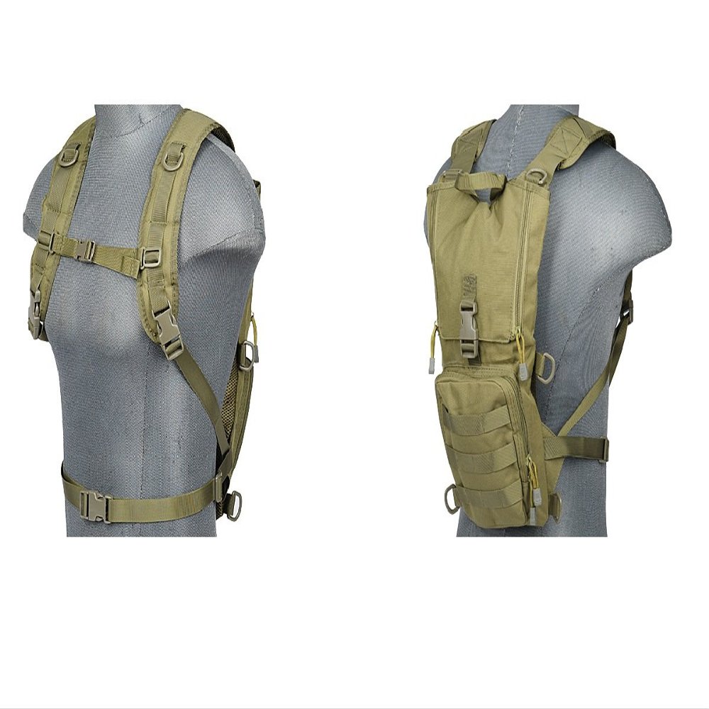 Lancer Tactical Lightweight Airsoft Hydration Pack - OD Green