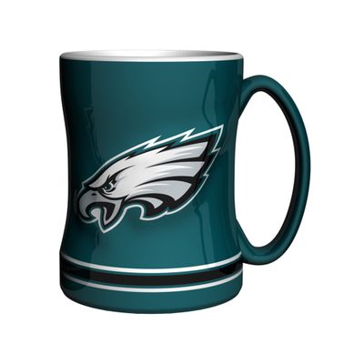 NFL Philadelphia Eagles Sculpted Relief Mug, 14-ounce, Midnight Green