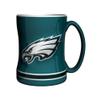 NFL Philadelphia Eagles Sculpted Relief Mug, 14-ounce, Midnight Green view 1