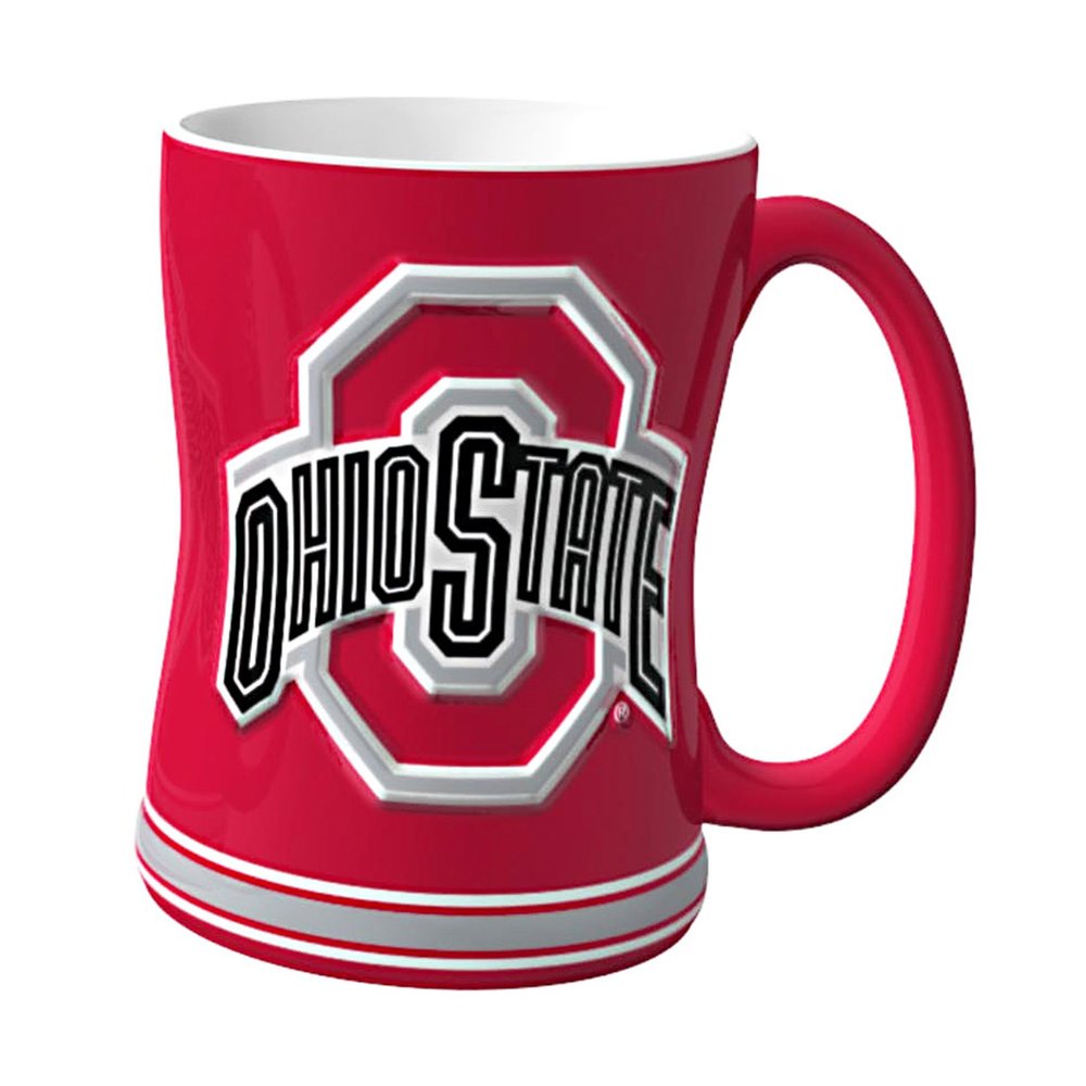 NCAA Ohio State Buckeyes Sculpted Relief Mug, 14-Ounce