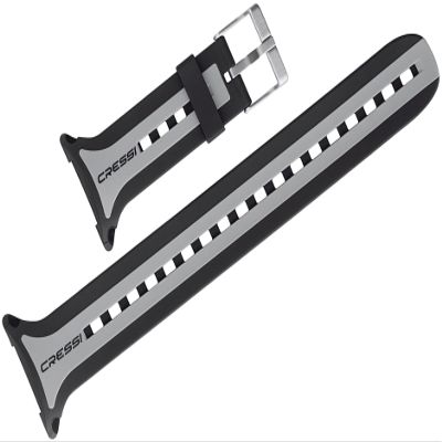 Cressi Watchband for Big-Screen Dive Computers Dive Computer Spare Parts, Black/Grey/Black