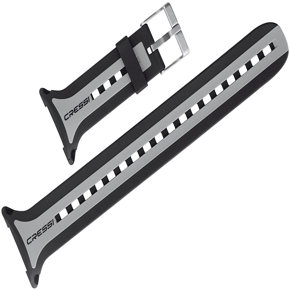 Cressi Watchband for Big-Screen Dive Computers Dive Computer Spare Parts, Black/Grey/Black