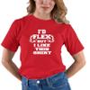 Go All Out XXXX-Large Red Adult I'd Flex But I Like This Shirt Funny T-Shirt view 2