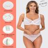 Rosme Womens Unpadded Bra, Collection Tango, White, Size 38DD view 3