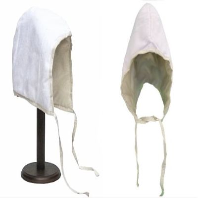 bombayjewel Helmet Padding Liner Cap with Ties - Large Soft Cotton - One Size Fits Most - White