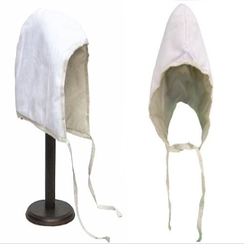 bombayjewel Helmet Padding Liner Cap with Ties - Large Soft Cotton - One Size Fits Most - White