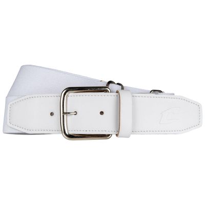 CHAMPRO mens With Leather Tab Brute Baseball Belt, White, Youth US