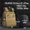 AmStaff Fitness Tactical Weighted Vest - Adjustable Weight Vests for Men & Women - Versatile Wearable Weighted Vest for Fitness Workouts, Strength and Endurance Training, Running, WO - (30lb) view 2
