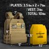 AmStaff Fitness Tactical Weighted Vest - Adjustable Weight Vests for Men & Women - Versatile Wearable Weighted Vest for Fitness Workouts, Strength and Endurance Training, Running, WO - (10lb) view 2