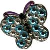 Butterfly with Crystals Golf Ball Marker with Golden Harvest Hat Clip view 1