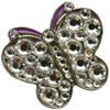 Butterfly with Crystals Golf Ball Marker with Golden Harvest Hat Clip view 1