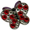 Butterfly with Crystals Golf Ball Marker with Golden Harvest Hat Clip view 1