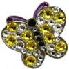 Butterfly with Crystals Golf Ball Marker with Golden Harvest Hat Clip view 1