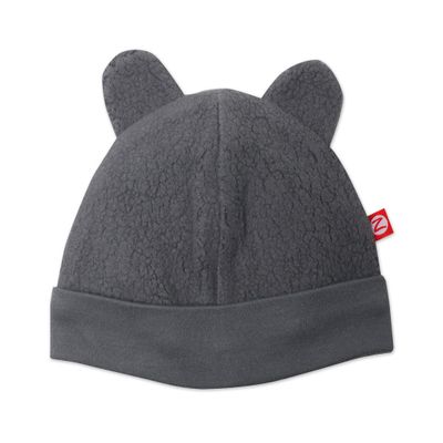 Zutano baby boys Unisex Fleece infant and toddler hats, Gray, 3-6 Months US