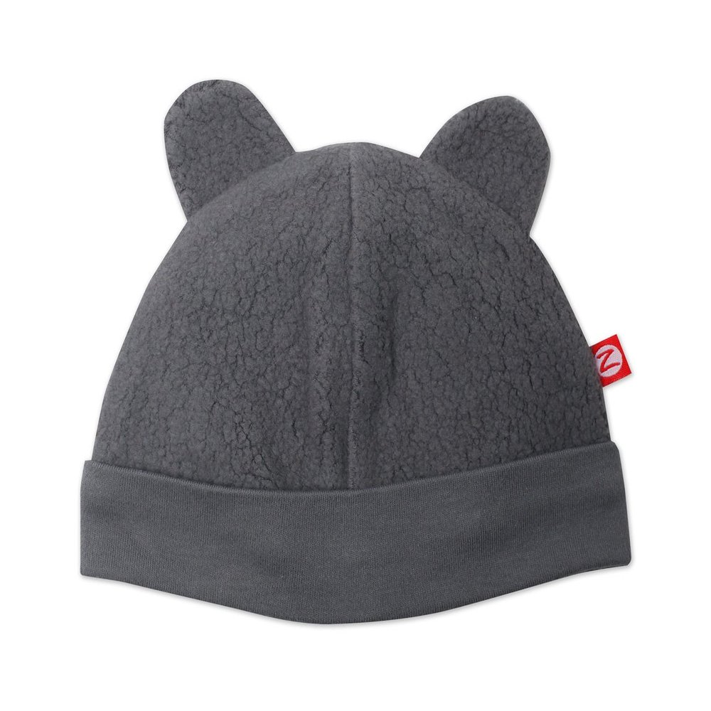 Zutano baby boys Unisex Fleece infant and toddler hats, Gray, 3-6 Months US