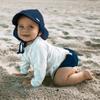 i play. Baby Flap Sun Protection Swim Hat, Gray, 9-18 Months view 2