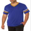 Augusta Sportswear Men's Large Sleeve Stripe Jersey, Purple/Gold/White