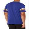 Augusta Sportswear Men's Large Sleeve Stripe Jersey, Purple/Gold/White view 2