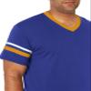 Augusta Sportswear Men's Large Sleeve Stripe Jersey, Purple/Gold/White view 3