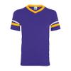 Augusta Sportswear Men's Large Sleeve Stripe Jersey, Purple/Gold/White view 4