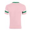Augusta Sportswear Men's Medium Sleeve Stripe Jersey, Light Pink/Kelly/White view 3