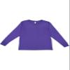 LAT Youth 100% Cotton Jersey Crew Neck Long Sleeve Tee, Purple, X-Large view 1