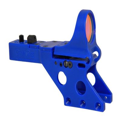 C-MORE Systems Serendipity Red Dot Sight, Standard Intensity Switch, 4 MOA, 0.75 inch Frame, 1x Magnification, Made of Polymer, Ultra Bright, All Weather, Waterproof, Lightweight, Blue