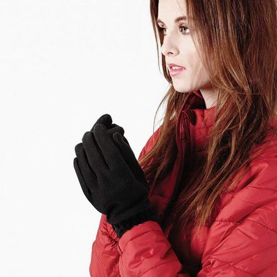 Beechfield Unisex Suprafleece Anti-Pilling Alpine Winter Gloves (S) (Black)