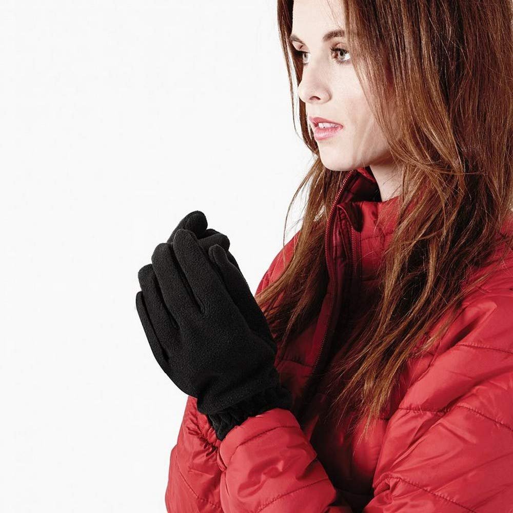 Beechfield Unisex Suprafleece Anti-Pilling Alpine Winter Gloves (S) (Black)