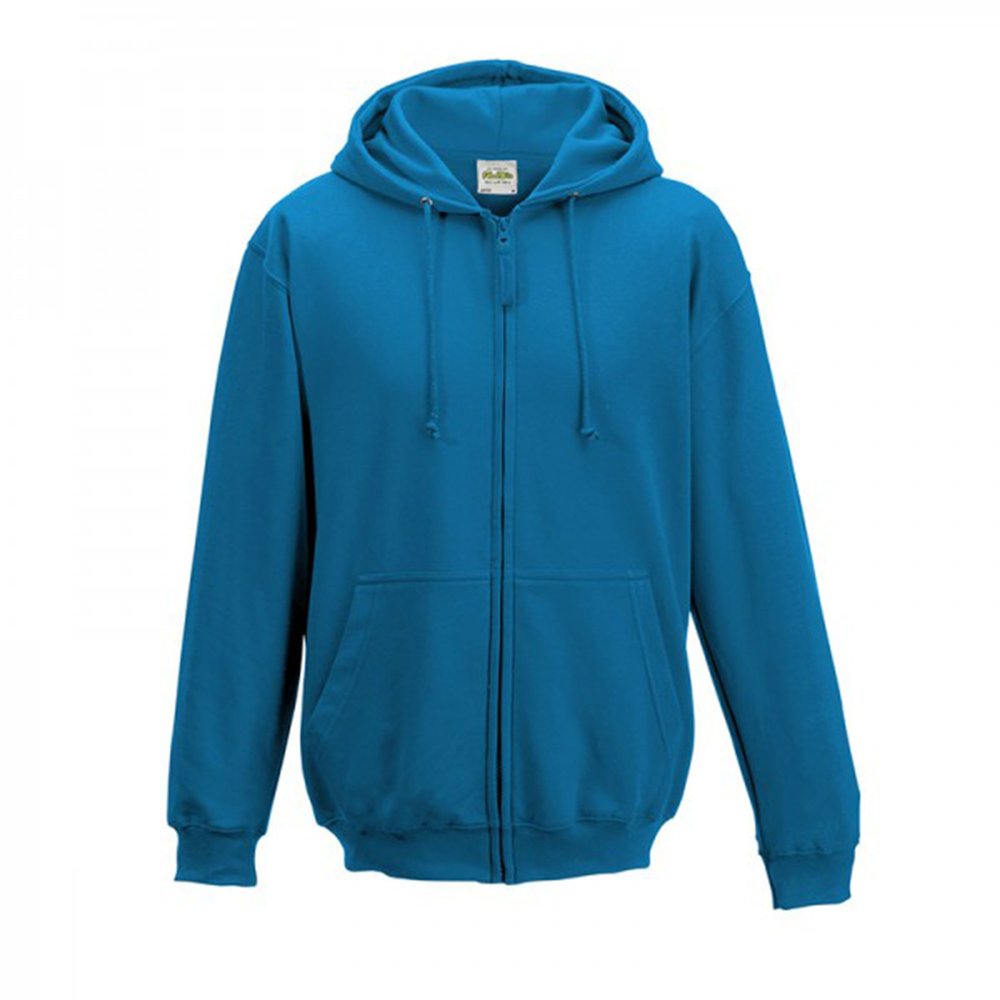 Awdis Plain Mens Hooded Sweatshirt/Hoodie/Zoodie (L) (Sapphire Blue)