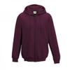 Awdis Plain Mens Hooded Sweatshirt/Hoodie/Zoodie (L) (Sapphire Blue) view 3
