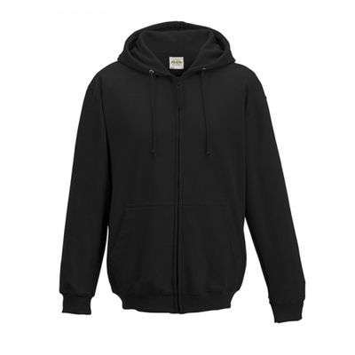 Awdis Plain Mens Hooded Sweatshirt/Hoodie/Zoodie (M) (Jet Black)