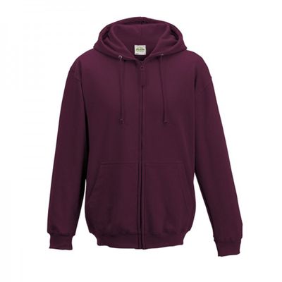 Awdis Plain Mens Hooded Sweatshirt/Hoodie/Zoodie (M) (Burgundy)