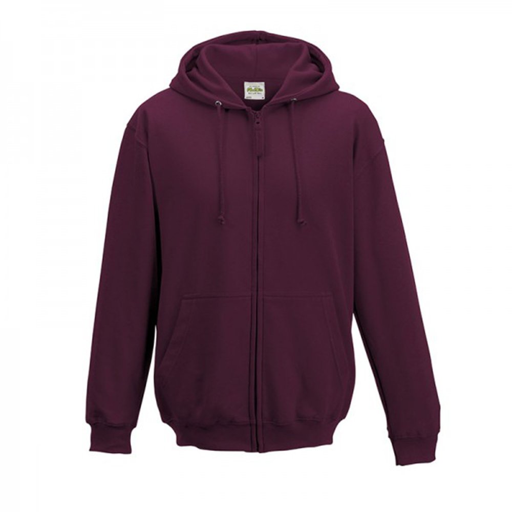 Awdis Plain Mens Hooded Sweatshirt/Hoodie/Zoodie (M) (Burgundy)