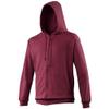 Awdis Plain Mens Hooded Sweatshirt/Hoodie/Zoodie (M) (Burgundy) view 4