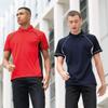 Finden & Hales Mens Panel Performance Sports Polo T-Shirt (XS) (Red/Black) view 2