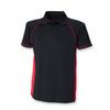 Finden & Hales Mens Panel Performance Sports Polo T-Shirt (XS) (Red/Black) view 4
