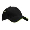 Beechfield Unisex Ultimate 5 Panel Contrast Baseball Cap With Sandwich Peak (One Size) (Putty/French Navy) view 4