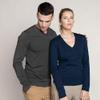 Kariban Mens Slim Fit Long Sleeve V Neck T-Shirt (S) (Black) view 4