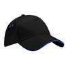 Beechfield Unisex Ultimate 5 Panel Contrast Baseball Cap With Sandwich Peak (One Size) (Black/Bright Royal) view 1
