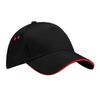 Beechfield Unisex Ultimate 5 Panel Contrast Baseball Cap With Sandwich Peak (One Size) (Black/Bright Royal) view 2