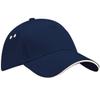 Beechfield Unisex Ultimate 5 Panel Contrast Baseball Cap With Sandwich Peak (One Size) (French Navy/Putty) view 1