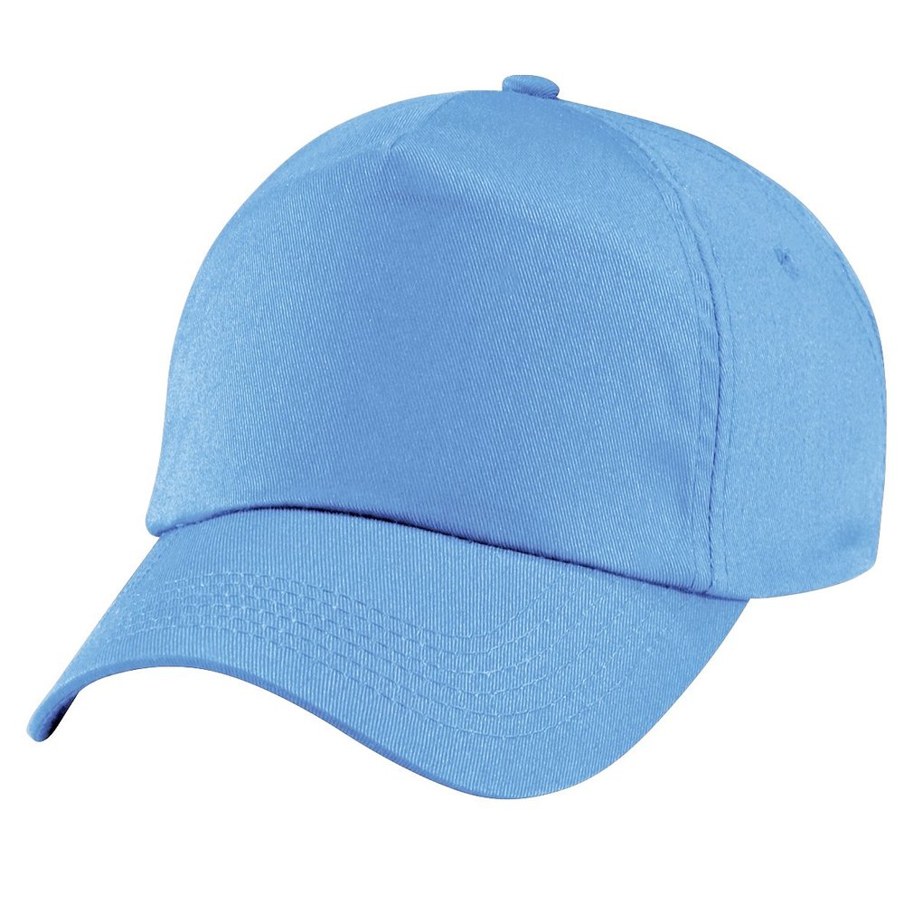Beechfield Plain Unisex Junior Original 5 Panel Baseball Cap (One Size) (Sky)