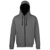 Awdis Mens Varsity Hooded Sweatshirt/Hoodie/Zoodie (L) (Heather Gray/French Navy) view 4