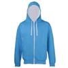 Awdis Mens Varsity Hooded Sweatshirt/Hoodie/Zoodie (XL) (Fire Red/Jet Black) view 4