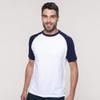Kariban Mens Short Sleeve Baseball T-Shirt (M) (White/Red) view 4